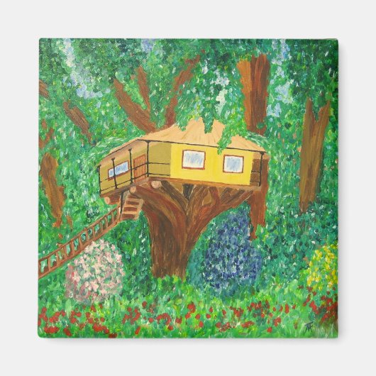 Tree House Magnet Magneet (Voorkant)