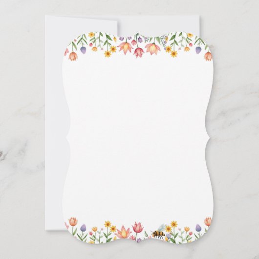 Tree House Verjaardag Natuur Bloemen Uitnodiging (Achterkant)