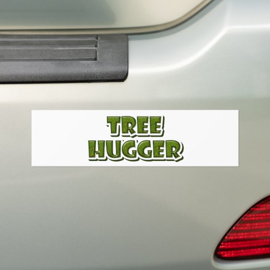 Tree Hugger Bumpersticker (Op auto)
