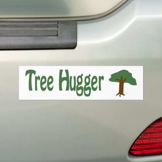 Tree Hugger Bumpersticker (Op auto)