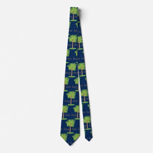Tree Hugger Environmental Blue Stropdas (Voorkant)