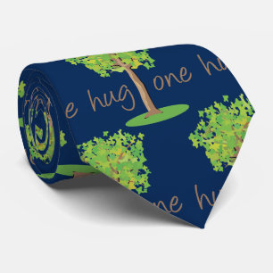 Tree Hugger Environmental Blue Stropdas