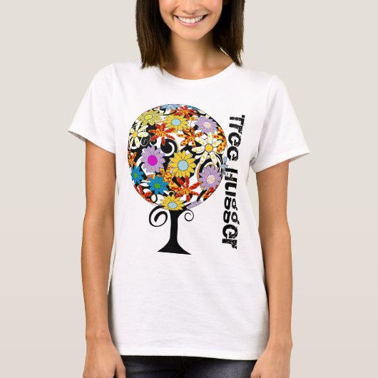 Tree Hugger - Flower Tree Organic T-shirts (Voorkant)