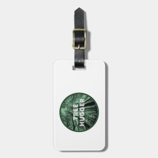 Tree Hugger Green Bagagelabel (Voorkant verticaal)