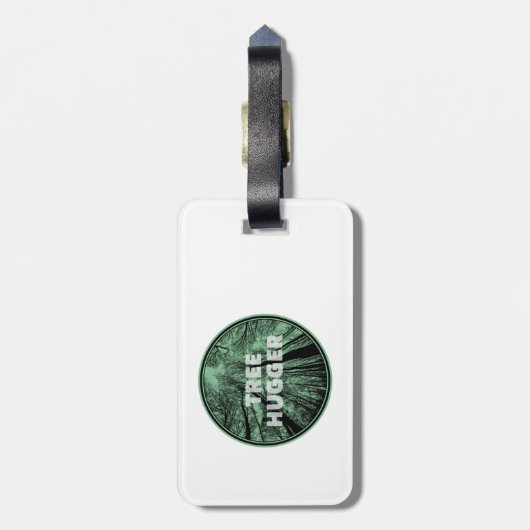 Tree Hugger Green Bagagelabel (Achterkant verticaal)