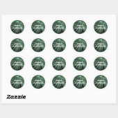 Tree Hugger Green Ronde Sticker (Vel)