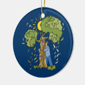 Tree Hugger Keramisch Ornament (Links)