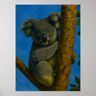 Tree Hugger - Koala in het bladerdak Poster