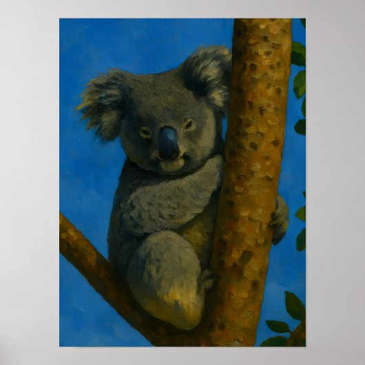 Tree Hugger - Koala in het bladerdak Poster (Voorkant)
