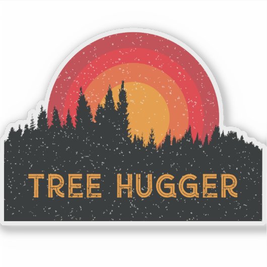 Tree Hugger Milieuactivist Natuur Lover Sticker (Voorkant)