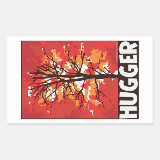 Tree Hugger Rechthoekige Sticker (Voorkant)