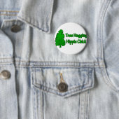 Tree Hugging Hippie Chick Ronde Button 5,7 Cm (In situ)