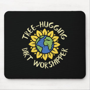 Tree Hugging Vuilaanbidder Shirt Earth Day Sunfl Muismat