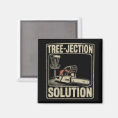 Tree-jection Oplossing Grappige Discgolf _4 Magneet (Voorkant / Achterkant)