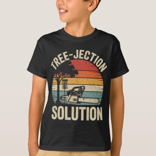 Tree-jection Solution Grappige Discgolf _2 T-shirt (Voorkant)