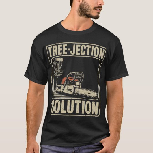 Tree-jection Solution Grappige Discgolf _4 T-shirt (Voorkant)