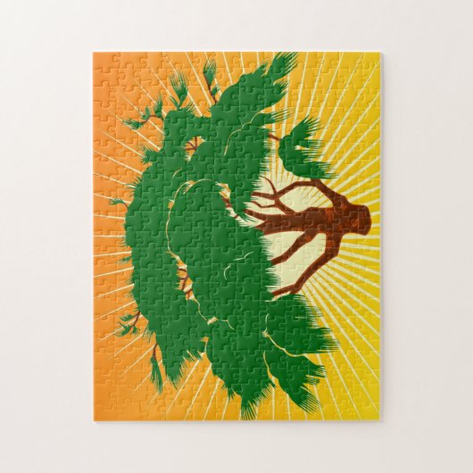 Tree Jigzaag Puzzle Legpuzzel (Verticaal)