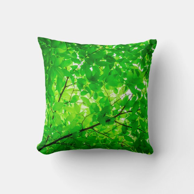 Tree leaf twig texture pattern kussen (Voorkant)