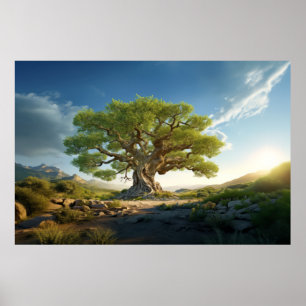 Tree Life betoverende rustige Natuur Poster