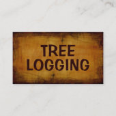 Tree Logging Antiek Visitekaartje (Voorkant)