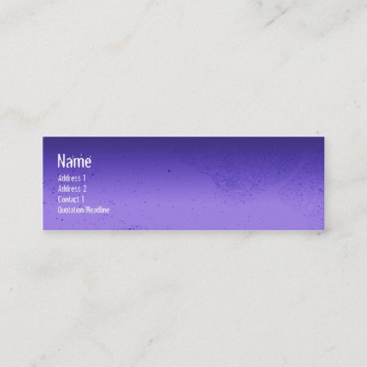 TREE LOVE blauw 2 Mini Visitekaartje (Voorkant)