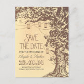 Tree Mason Jars Rustic Save the Date briefkaarten (Voorkant)