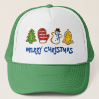 Tree Mitten Snowman Bell Merry Kerstkoekje
