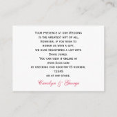 tree navy blue lovebirds Gift Registry Kaarten (Achterkant)