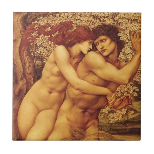 Tree of Forgiveness, Sir Edward Coley Burne-Jones Tegeltje (Voorkant)