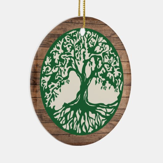 Tree of Life - Aangepaste jaarnaam Keramisch Ornament (Rechts)
