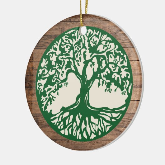 Tree of Life - Aangepaste jaarnaam Keramisch Ornament (Links)