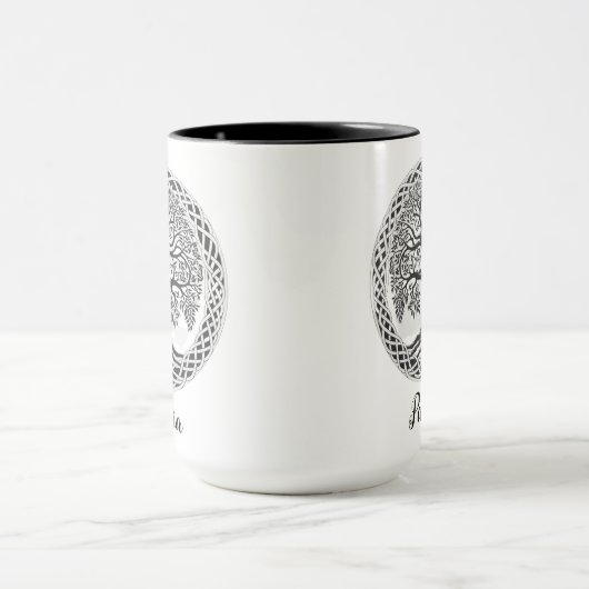 Tree of Life Aangepaste Mok, Schotse geschenken Mok (Midden)