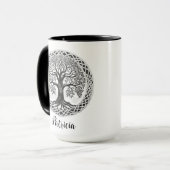 Tree of Life Aangepaste Mok, Schotse geschenken Mok (Voorkant links)