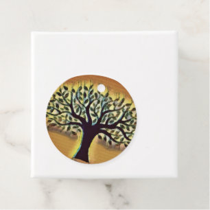 Tree of Life Abstracte Natuur kunst Bedankjes Labels