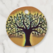 Tree of Life Abstracte Natuur kunst Bedankjes Labels (Voorkant)