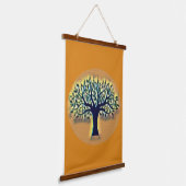 Tree of Life Abstracte Natuur kunst Hangend Wandkleed (Gebogen)