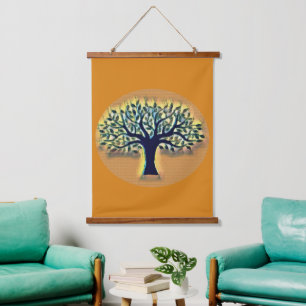 Tree of Life Abstracte Natuur kunst Hangend Wandkleed