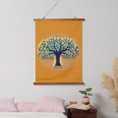 Tree of Life Abstracte Natuur kunst Hangend Wandkleed (Slaapkamer)