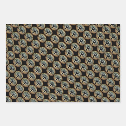 Tree of Life Abstracte Natuur kunst Inpakpapier Vel (Voorkant 3)