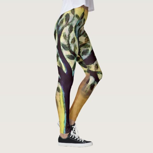 Tree of Life Abstracte Natuur kunst Leggings (Rechts)