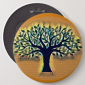 Tree of Life Abstracte Natuur kunst Ronde Button 6,0 Cm (Voorkant /achterkant)