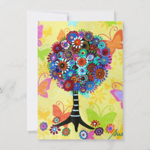 Tree of Life Bar Bat Mitzvah Uitnodigingen