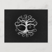 Tree of life Black and White Feestdagenkaart (Voorkant)