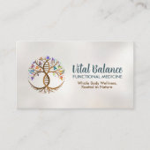 Tree of Life Double Helix DNA Functionele Geneesku Visitekaartje (Voorkant)
