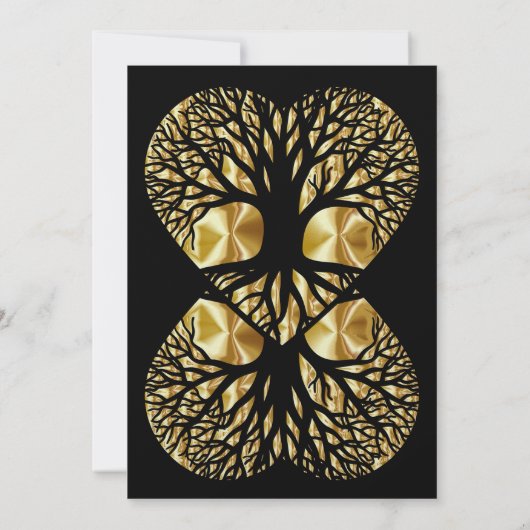 Tree of Life Heart Wedding Invitation (Dos)