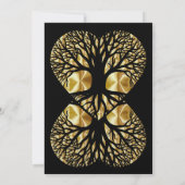 Tree of Life Heart Wedding Invitation Kaart (Achterkant)