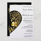 Tree of Life Heart Wedding Invitation Kaart (Voorkant / Achterkant)
