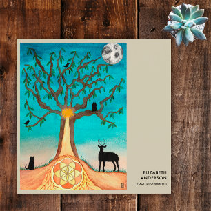 Tree Of Life Maak Contact Met Ons Social Media QR  Vierkante Visitekaartje