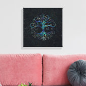 Tree of life Marble and Gold Canvas Afdruk (Insitu (Woonkamer))