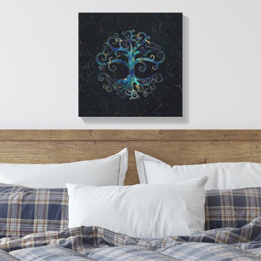 Tree of life Marble and Gold Canvas Afdruk (Insitu (Slaapkamer))